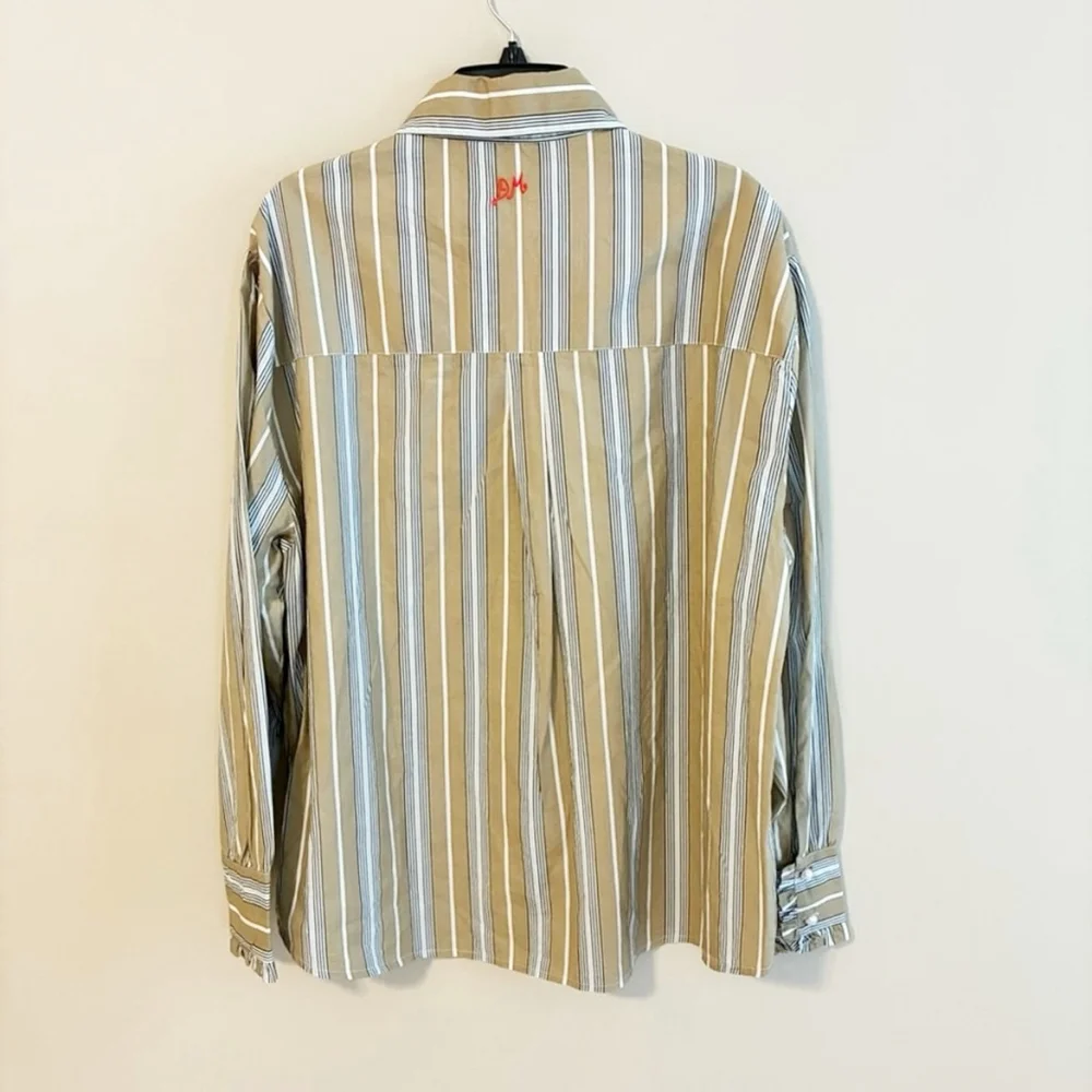 Damson Madder NWT Kylie ruffled button down long sleeve shirt size UK12(US 8) - Picture 4 of 16